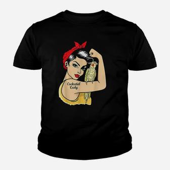 Cockatiel Lady Strong Woman Bird Parrot Youth T-shirt | Crazezy DE