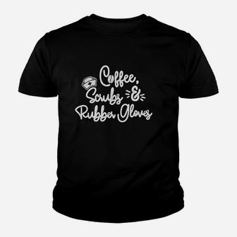 Coffee Rubber Gloves Funny Nurse Life Youth T-shirt | Crazezy