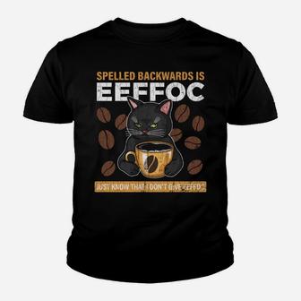 Coffee Spelled Backwards Is Eeffoc Apparel Funny Coffee Gift Youth T-shirt | Crazezy CA