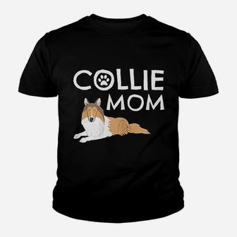Collie Mom Cute Dog Puppy Pet Animal Lover Youth T-shirt | Crazezy AU
