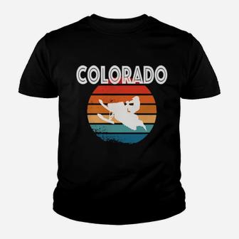 Colorado Co Vintage Retro Snowmobile 70'S Distressed Youth T-shirt - Monsterry AU