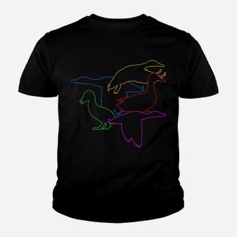 Colored Duck Goose Geese Lovers T Shirt Hunting Hunters Gift Youth T-shirt | Crazezy UK