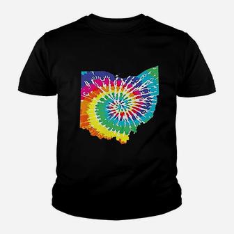 Colorful Ohio Map Youth T-shirt | Crazezy