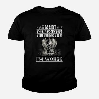 Combat Medic I Am Not The Monster You Think I Am Youth T-shirt - Thegiftio UK