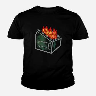 Complete Dumpster Fire Trash Can Youth T-shirt | Crazezy CA