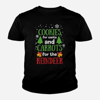 Cookies Are Santa And Carrots For The Reindeer Youth T-shirt - Monsterry