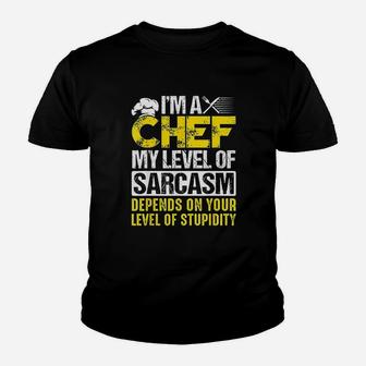 Cooking Chef Sarcastic Chef Statement Youth T-shirt | Crazezy CA