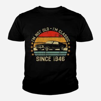 Cool Car Mens 75Th Birthday Gift For 75 Year Old Men & Women Youth T-shirt | Crazezy AU