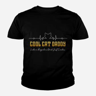 Cool Cat Daddy Heartbeat Cat Lovers Gift Youth T-shirt | Crazezy AU
