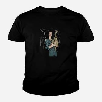 Cool Classic Movie Alien Sigourney Weaver And Cat Movie Youth T-shirt | Crazezy DE