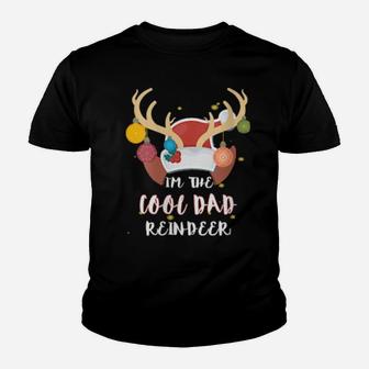 Cool Dad Reindeer Group Matching Family Costume Xmas Youth T-shirt - Monsterry