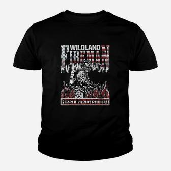 Cool Fireman Patriotic Youth T-shirt | Crazezy