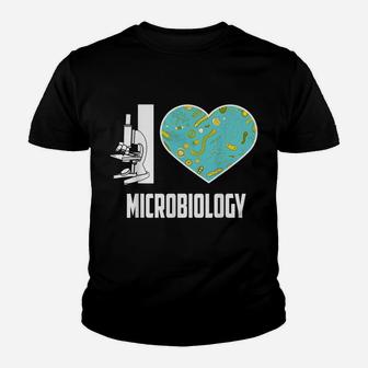 Cool I Love Microbiology | Funny University Student Gift Youth T-shirt | Crazezy AU