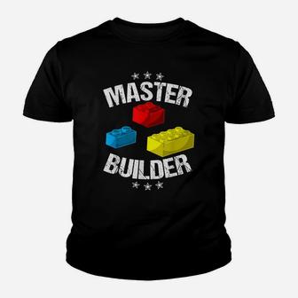Cool Master Builder Funny Building Blocks Gift Men Women Youth T-shirt | Crazezy UK