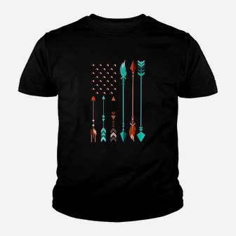 Cool Native American Flag Pride Usa Funny Patriotic Us Gift Youth T-shirt | Crazezy
