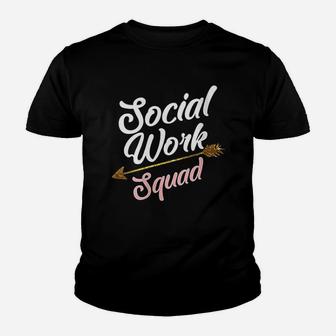 Cool Social Work Squad Funny Humanitarian Team Worker Gift Youth T-shirt | Crazezy
