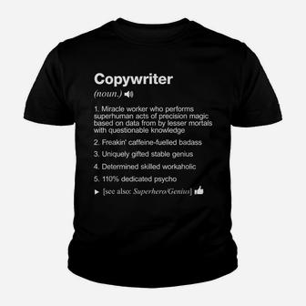 Copywriter Job Definition Meaning Funny Youth T-shirt | Crazezy