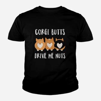 Corgi Buts Drive Me Nuts Youth T-shirt | Crazezy