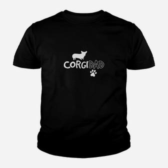 Corgi Dad Funny Cute Dog Pet Owner Adopt Rescue Gift Youth T-shirt | Crazezy
