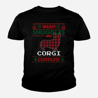 Corgi Dog Christmas Pajama Xmas Shirt Ugly Christmas Sweater Sweatshirt Youth T-shirt | Crazezy