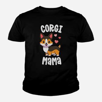 Corgi Mom Shirts For Women Dog Mama Red Tricolor Corgi Youth T-shirt | Crazezy AU