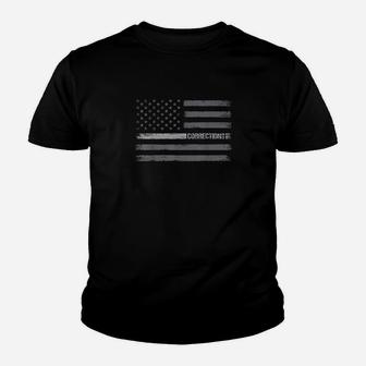Correctional Officer American Flag Gift Vintage Corrections Youth T-shirt | Crazezy