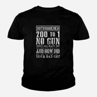 Corrections Officer Funny Outnumbered 200 To 1 Youth T-shirt | Crazezy