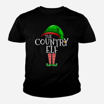 Country Elf Group Matching Family Christmas Gift Outfit Set Youth T-shirt | Crazezy