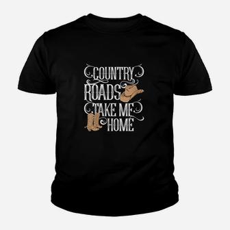 Country Roads Take Me Home Youth T-shirt | Crazezy DE