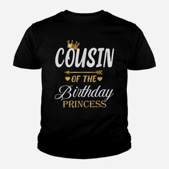 Cousin Of The Birthday Princess Matching Family Youth T-shirt | Crazezy