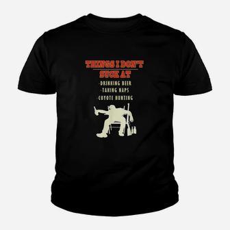 Coyote Hunting Accessories Gear Funny Trapper Hunter Youth T-shirt | Crazezy DE