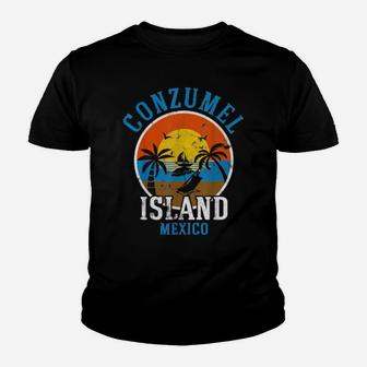 Cozumel Mexico Beaches Retro Cool Distressed Youth T-shirt - Monsterry CA