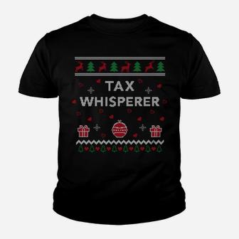 Cpa Xmas Tax Whisperer Funny Accountant Gift Ugly Christmas Sweatshirt Youth T-shirt | Crazezy