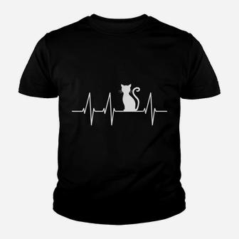 Crazy Cat Lady T-Shirt - Cute Cat Best Friend Heartbeat Tee Youth T-shirt | Crazezy AU