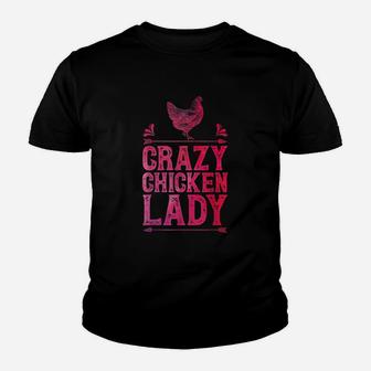 Crazy Chicken Lady Youth T-shirt | Crazezy CA