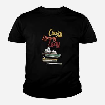 Crazy Library Lady Youth T-shirt - Thegiftio UK