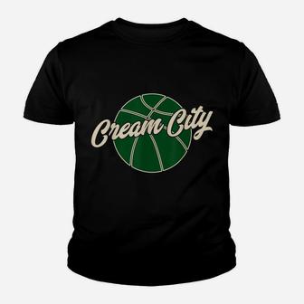 Cream City Retro Vintage Milwaukee Basketball Wisconsin Youth T-shirt | Crazezy AU