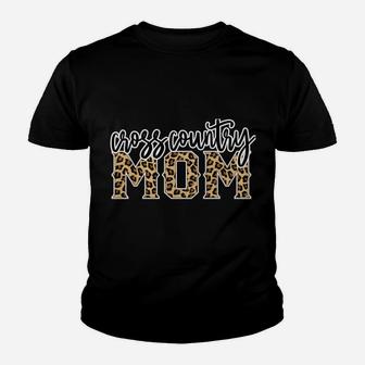 Cross Country Mom Leopard Print Womens Cheetah Proud Mother Sweatshirt Youth T-shirt | Crazezy