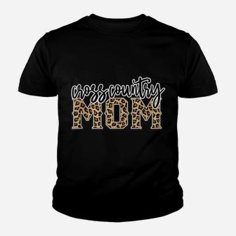 Cross Country Mom Leopard Print Womens Cheetah Proud Mother Youth T-shirt | Crazezy UK