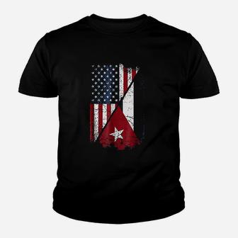 Cuba American Flag Youth T-shirt | Crazezy
