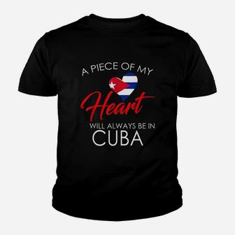 Cuba Pride Cuban Heart Youth T-shirt | Crazezy