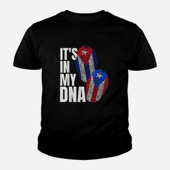 Cuban And Puerto Rican Dna Youth T-shirt | Crazezy