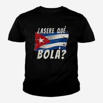 Cuban Flag Funny Cuba Miami Saying Spanish Greeting Youth T-shirt | Crazezy