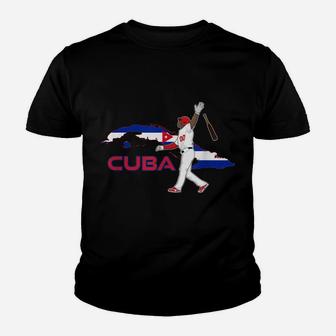 Cuban Roots Culture National Flag Love Havana Cuba Baseball Youth T-shirt | Crazezy DE