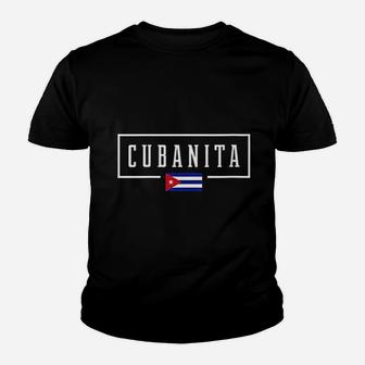 Cubanita Cuba Cuban Flag Youth T-shirt | Crazezy AU
