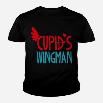 Cupids Wingman Funny Valentines Day Youth T-shirt - Thegiftio