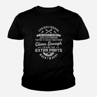 Curious Enough To Take It Apart Funny Mechanic Vintage Gifts Youth T-shirt | Crazezy