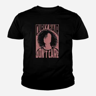 Curly Hair Dont Care Youth T-shirt | Crazezy UK