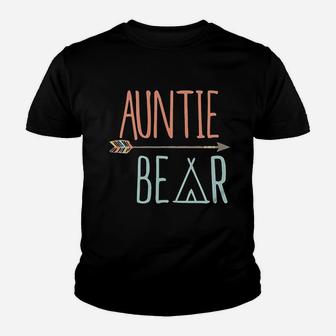Cute Auntie Bear Youth T-shirt | Crazezy