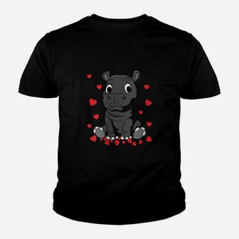 Cute Baby Hippopotamus Youth T-shirt | Crazezy AU